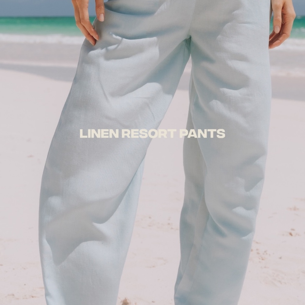 Daily Drills light Blue linen pants in XS/S NWT